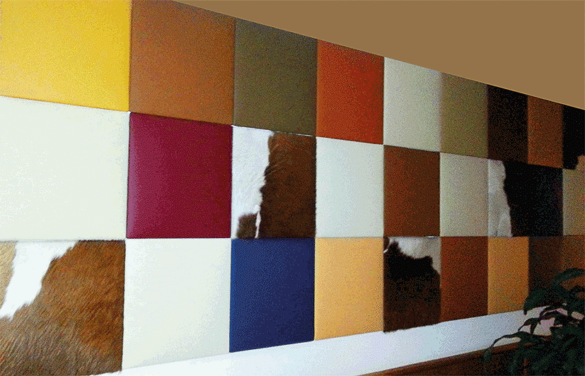 Lederen panelen in verschillende kleuren Lederen panelen in verschillende kleuren
